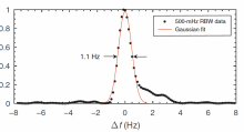 A 500-mHz resolution bandwidth RF spectrum of the laser heterodyne beat