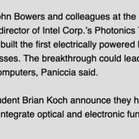 John Bowers and Brian Koch is mentioned in the article
